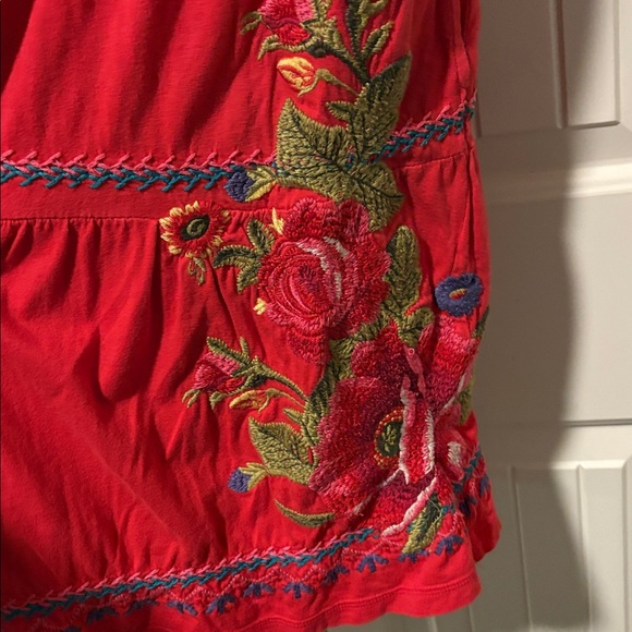 Johnny Was Red Embroidered Women’s Dress XL - Picture 5 of 7